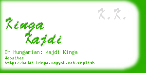 kinga kajdi business card